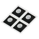 Spot Quadruplo Embutir Quadrado Recuado Branco Fundo Preto Dicróica Gu10 Mr16
