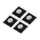 Spot Quadruplo Embutir Quadrado Recuado Branco Fundo Preto Par20 E27
