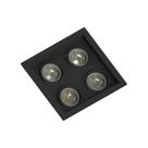 Spot Quadruplo Embutir Quadrado Recuado Mr16 Preto Spot Quadruplo Embutir Quadrado Recuado Mr16 Preto