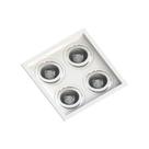 Spot Quadruplo Embutir Quadrado Recuado Par20 Branco