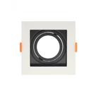 Spot Recuado De Embutir Quadrado Ar 70 Branco Com Preto Taschibra