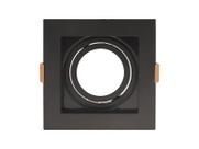 Spot Recuado De Embutir Quadrado Móvel Ar 70 Preto Taschibra