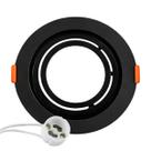 Spot Recuado Embutir Led Mr16 Gu10 Redondo Luminária Teto Sala Quarto Lâmpada Dicroica Branco Preto Cor:Branco