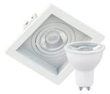 Spot recuado quadrado embutir mr16 dicroica com lampada 7w branco 3000k branco quente hevvy aaatop itmr16r Spot recuado quadrado embutir mr16 dicroica com lampada 7w branco 3000k branco quente hevvy aaatop itmr16r