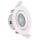 Spot Redondo Branco LED Integrado 5W Bivolt Branco Frio