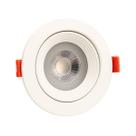 Spot Redondo LED 6500K 12W Branco-Frio Direcionável Embutir Alta Eficiência