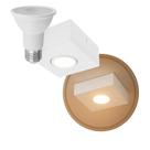 Spot Semi Embutido Fast Alumínio Branco + LED PAR20 E27 Br. Quente ST3239
