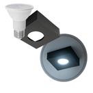Spot Semi Embutido Fast em Alumínio Preto + LED PAR20 E27 Br. Frio ST3239