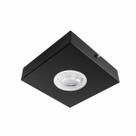 Spot Semi-Embutido Quadrado Preto + MR16 4,8W Br. Quente ST3148
