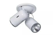 Spot Sobrepor Alumínio Para 2 Lâmpadas 50w Gu10 Biancoluce Branco