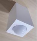 Spot sobrepor branco quadrado kube para e27