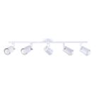 Spot Sobrepor Direcionável Luz Direcionada Trilho Fokus 05 Lâmpadas E27 Moderno Bivolt Pronto Para Instalar