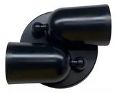 Spot Sobrepor Para 2 Lampada Dicroica Mr16 Preto Galaxy