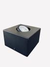 Spot Sobrepor Plafon box quadrado preto + led dicróica 6,5w