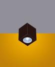 Spot sobrepor quadrado kube 1luz dicroica gu10 marrom