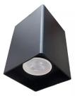 Spot Sobrepor Quadrado P/ Lâmpada Dicroica Gu10 Mr16 Bivolt Cor Preto 110V/220V - RG LED