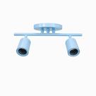 Spot Trilho Industrial Aluminio Teto 2 Luzes GU10 Bivolt Lumini Lab
