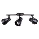 Spot Trilho Para Quarto Sala Cozinha Balcão Luz Direcionada Octa Plus Preto 3 Lâmpadas Bivolt Não Enferruja