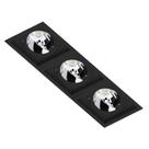 Spot Triplo Embutir Quadrado Recuado Preto Para Ar111 Gu10