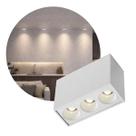 Spot Triplo LED Sobrepor 6W Luz Amarela Difusa 35 IRC90 Nordecor Powerus 6855 ST3159
