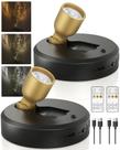 Spotlight EZVALO sem fio para uso الداخلي, bateria 4000 mAh, kit com 2 unidades Spotlight EZVALO sem fio para uso الداخلي, bateria 4000 mAh, kit com 2 unidades