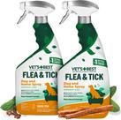 Spray Antipulgas e Carrapatos para Cães - 2 Frascos de 32 Oz