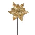 Spray Artificial Vickerman Flor de Pascua Dorada 21,5 cm (Paquete de 6)
