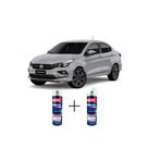 Spray automotivo prata bari fiat + spray verniz 300ml