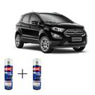 Spray automotivo preto ebony + spray verniz 300ml