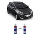 Spray automotivo preto onix lisa - eb hyundai hb20 + verniz spray 300ml