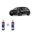 Spray automotivo preto ouro negro gm + verniz spray 300ml
