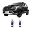 Spray automotivo preto solido chery + verniz spray 300ml Spray automotivo preto solido chery + verniz spray 300ml