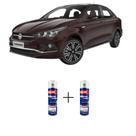 Spray automotivo vermelho marsala fiat + verniz 300ml