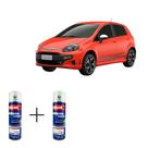 Spray automotivo vermelho modena fiat + spray verniz 300ml