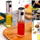 Spray Borrifador Pulverizador para Óleo Azeite Vinagre Shoyu Frasco em Vidro e Aço inox Multiuso Prático Cozinha Premium 100ml Tempero Gourmet