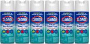 Spray de aerossol desinfetante para tecidos Clorox 32422 Lavender 120mlX6