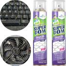 Spray de Ar Comprimido Limpa Pó de Teclado Computador Air Duster - Kit Com 2