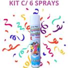 Spray De Espuma 6 Unidades Para Carnaval Infantil