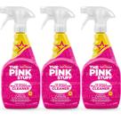 Spray de limpeza Stardrops The Pink Stuff, pacote com 3 pacotes de 750 ml