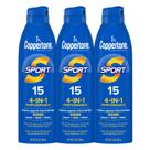 Spray de proteção solar Coppertone Sport SPF 15 163 ml (pacote com 3)