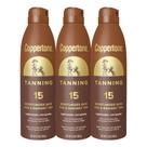 Spray de proteção solar Coppertone Tanning SPF 15 163mL (pacote com 3)