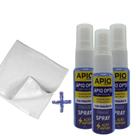 Spray Limpa Lentes - Kit Com 3 Unidades + Flanela Microfibra Com Fragrância