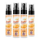 Spray pré-higiênico Flushie Citrus Scent 30 ml, tamanho de viagem, pacote com 4