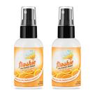 Spray pré-higiênico Flushie Citrus Scent 60 ml, tamanho de viagem, pacote com 2 Spray pré-higiênico Flushie Citrus Scent 60 ml, tamanho de viagem, pacote com 2