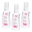 Spray protetor solar com SPF 50 para rosto e corpo 30mL (pacote com 3)