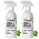 Spray repelente de aranhas, óleo de hortelã poderoso, 240 ml, pacote com 2 unidades