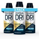 Spray seco antitranspirante Certain Dri Clinical 125 ml, pacote com 3