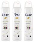 Spray seco antitranspirante Dove Invisible Clear 107 g x 3