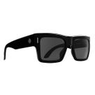 SPY Optic Bowery, Gafas de Sol Cuadradas, Lentes que Mejoran Color y Contraste, Negro - Lentes Polarizadas HAPPY Gris