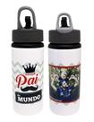 Squeeze Alumínio Branco Personalizado Melhor Pai do Mundo